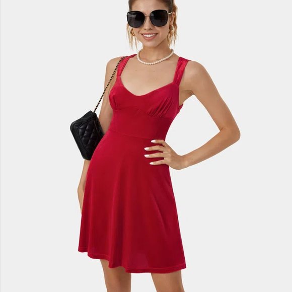 HALARA Size LARGE RED Mini Dress - Picture 1 of 5